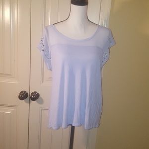 Light blue and rhinestone shirt